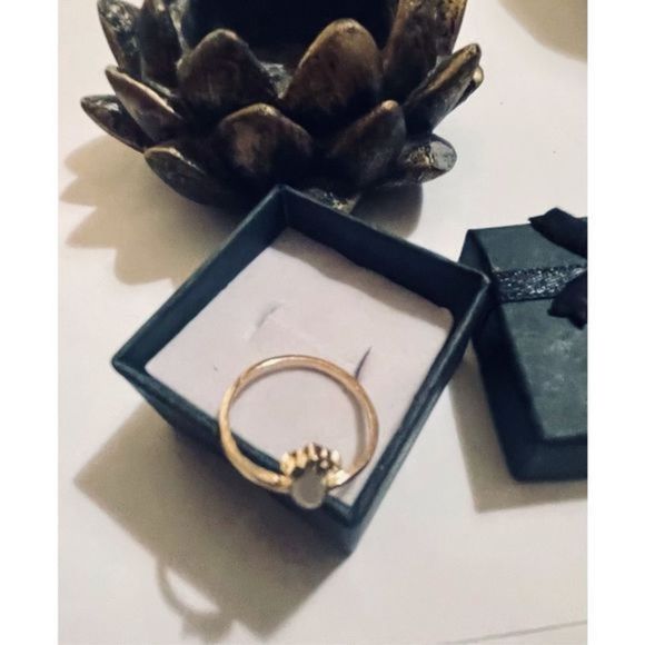 Pretty opal CROWN GOLD BOHO RING - Picture 4 of 5